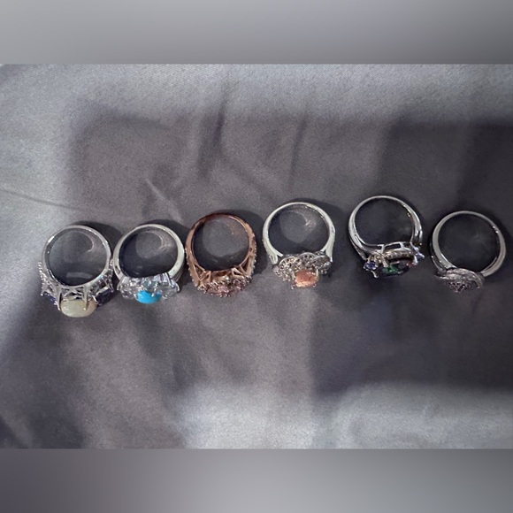 Fashion gemstone cocktail rings lot of 6 - Picture 12 of 15